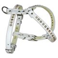 Unconditional Love Comfort Harness White with Clear Stones 12 UN2619050